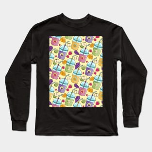 Juice Pattern Long Sleeve T-Shirt